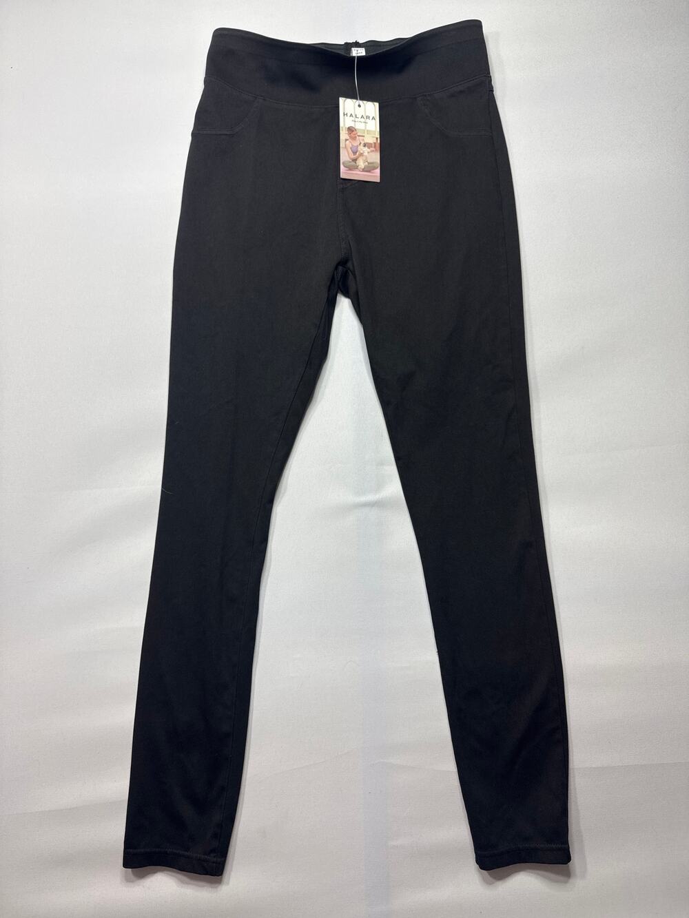 NWT Halara Women's Black Pull On Stretch Leggings - Size L (28x27.5)
